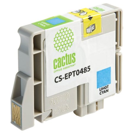 Картридж струйный Cactus CS-EPT0485 светло-голубой (14,4 мл) для Epson Stylus Photo R200/R220/R300/R320/R340/RX500/RX600/RX620/RX640