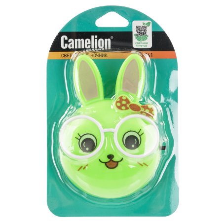 Светильник светодиодный NL-241 "Зайцы очкарики" ночник с выкл. 220В Camelion 13816