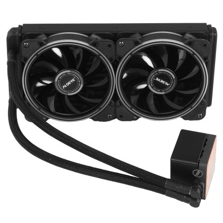 Жидкостная система охлаждения Alseye H240 черный, 120 мм, алюминий/медь, 2000 об/мин, 35.2 дБ, 4 pin, 180 Вт