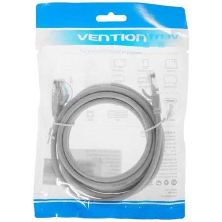 Патч-корд Vention прямой UTP cat.6, RJ45 - 2м. Серый