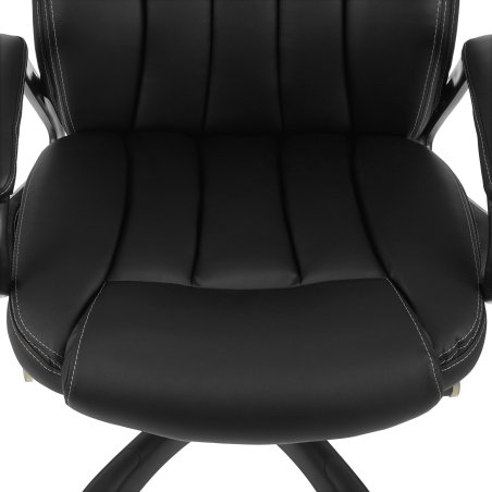 Кресло руководителя Бюрократ T-9922N Leather Venge Black черный, эко.кожа, крестовина пластик