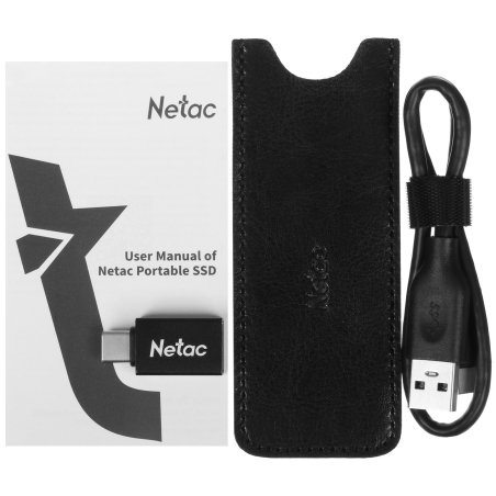 Внешний SSD Netac Z SLIM, 250 Gb, USB 3.2 Gen 2 Type-C, R/W 550/480, черный