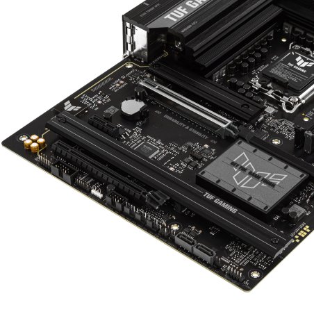 Материнская плата ASUS TUF GAMING B860-PLUS WIFI, LGA 1851, Intel B860, 4xDDR5, 4xSATA, 3xM.2, 1xPCIe 5.0 x16, 1xPCIe 4.0 x16, 1xDP, 1xHDMI, 1x 2.5Gb LAN, 1xUSB 20Gbps, 2xUSB 10Gbps, 3xUSB 5Gbps, 2xUSB 2.0, 5x3.5 мм, 7.1, ATX