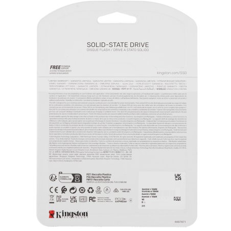 Накопитель SSD Kingston NV3, 500Gb, M.2 2280, PCIe 4.0 x4, NVMe, R/W 5000/3000