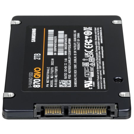 Накопитель SSD Samsung 870 QVO, 2Tb, SATA III, 2.5", R/W 530/560
