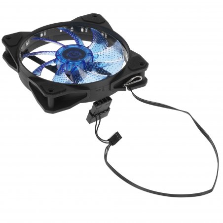 Вентилятор для корпуса Digma DFAN-LED-BLUE черный, 120 мм, 1200 об/мин, 23 дБ, 4 pin