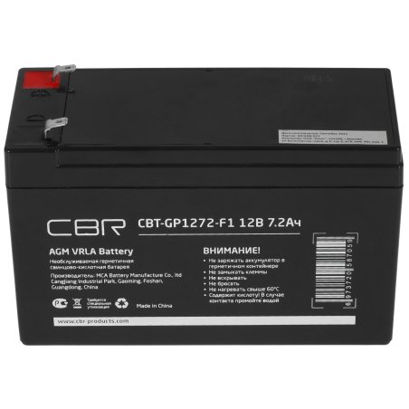 Аккумуляторная VRLA батарея CBR CBT-GP1290-F1 (12В 9А·ч), клеммы F1