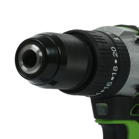 Дрель-шуруповерт аккумуляторная GREENWORKS GD24DD60K2, Аккумуляторная, 18В, Ударная, Кейс