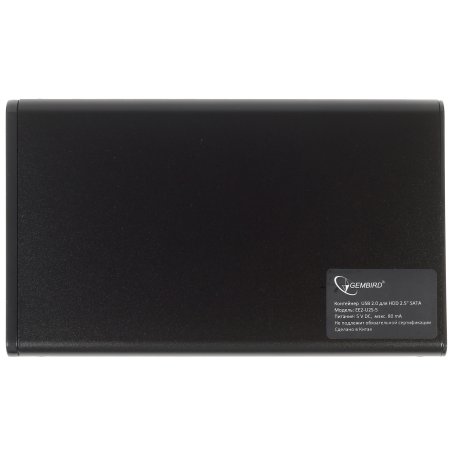 Внешний корпус для HDD Gembird EE2-U2S-5 2.5" EE2-U2S-5, черный, USB 2.0, SATA