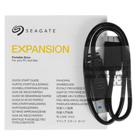 Внешний HDD 2.5" Seagate Expansion, 4TB, USB 3.2 Gen 1 Type-A, 5400 rpm, черный