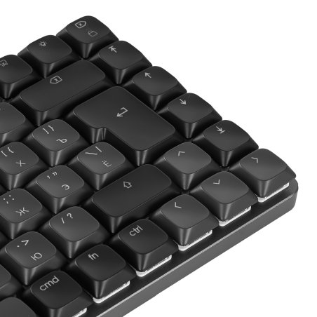Клавиатура беспроводная механическая Satechi SM1 Slim Mechanical Backlit Bluetooth Keyboard, серый/черный ST-KSM1DK-RU