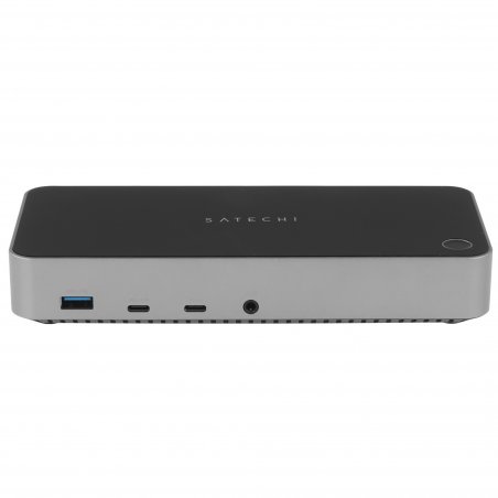 USB-хаб Satechi Dual Dock Stand Docking Station with NVMe SSD Enclosure 2xUSB 3.0, 3xType-C, 2xHDMI, DP,RJ-45, до 75Вт Черный Док-станция ST-DDSM