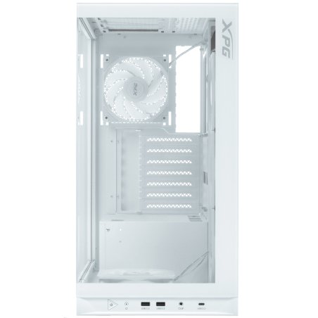 Компьютерный корпус XPG INVADER X WHITE (INVADERXMT-WHCWW) Mid-Tower Gaming ATX PC Case with Panoramic View, Tempered Glass Panels, and RGb Lighting Black