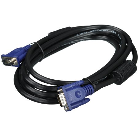 Кабель VGA 3м AOpen 2 фильтра, монитор-SVGA card 15M-15M, ACG341AD-3M