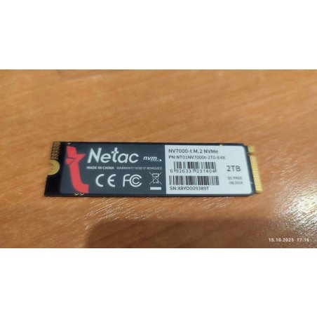 Накопитель SSD Netac NV7000-T, 2Tb, M.2 2280, PCIe 4.0 x4, NVMe, R/W 7300/6700, с радиатором