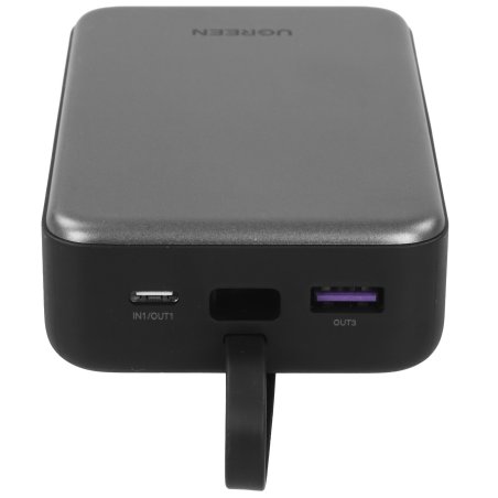 Портативный аккумулятор UGREEN PB551 55992B 145W Power Bank 0mAh USB-C&USB-A со встроенным кабелем USB-C. Цвет: серый космос