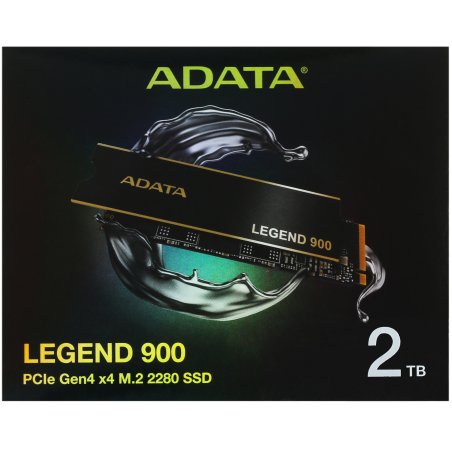 Накопитель SSD ADATA LEGEND 900, 2000Gb, PCIe 4.0 x4, 2280, NVMe, R/W 7000/5400, с радиатором