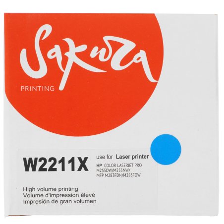 Картридж лазерный Sakura W2211X (HP 207X) для HP LaserJet Pro M255, голубой, 2450 к.