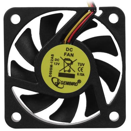 Вентилятор для корпуса Gembird D50SM-12AS черный, 50 мм, 4500 об/мин, 24 дБ, 3 pin