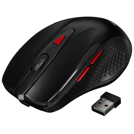 Мышь беспроводная SVEN RX-450W черный, 3200 dpi, радиоканал, USB, кнопки - 6