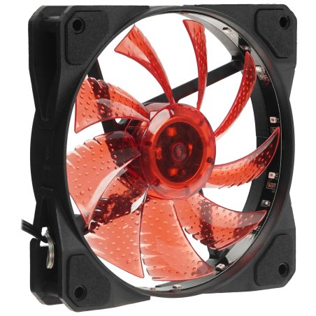 Вентилятор для корпуса Digma DFAN-LED-RED черный, 120 мм, 1200 об/мин, 23 дБ, 4 pin