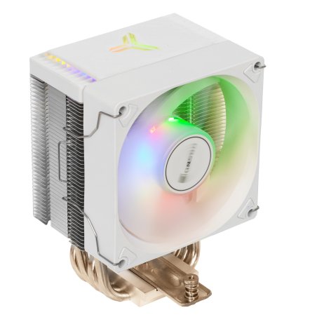 Кулер JONSBO CR-1400 Color White LGA1700/1200/115X/AM4 (24шт/кор, TDP 125W, PWM, 92мм Dynamic Multi-Color LED Fan, 4 тепловые трубки, белый, 4-pin) Retail