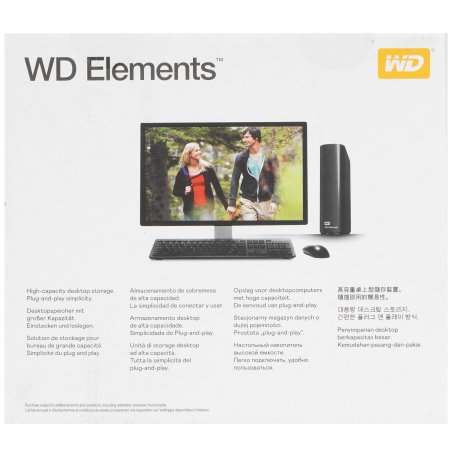 Внешний HDD 3.5" Western Digital Elements Desktop, 18TB, USB 3.2 Gen 1 Type-A, 5400 rpm, черный