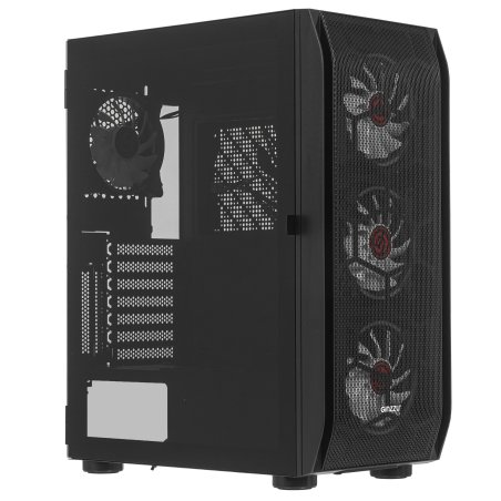 Компьютерный корпус Ginzzu GL300 FAN 12CM RGb*4 USB 3.0 Window