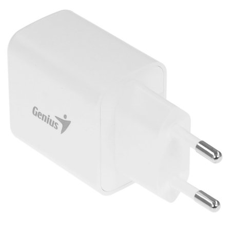 Сетевое зарядное устройство Genius PD-20AC. Мощность 20Вт. Совместимость (порт USB-C и порт USB-A)