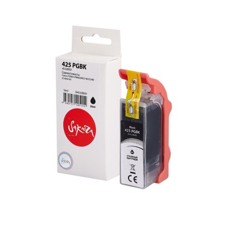 Картридж струйный Sakura 4532B001 (425 PG Black) для Canon, черный, 16 мл., 360 к.