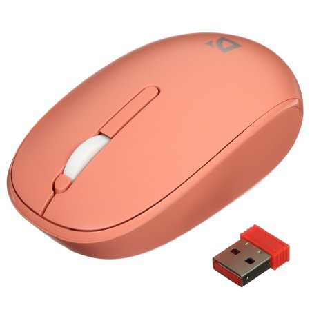 Мышь беспроводная Defender Smart MM-396 красный, 1600 dpi, радиоканал, Bluetooth, USB, кнопки - 3