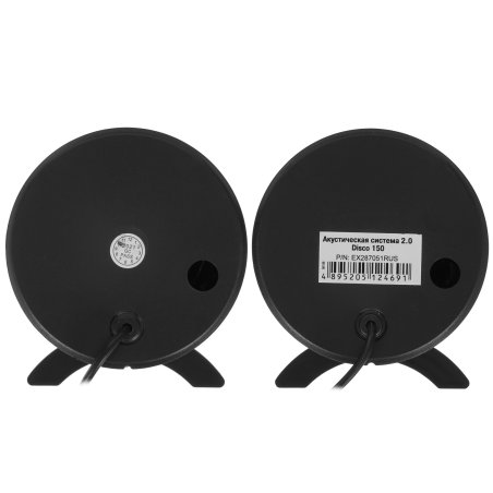 Акустическая система 2.0 ExeGate EX287054RUS Disco 120 (питание USB, 2х3Вт (6Вт RMS), 100-20000Гц, черный)