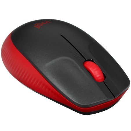 Мышь беспроводная Logitech M190 черный/красный, 1000 dpi, радиоканал, USB, кнопки - 3