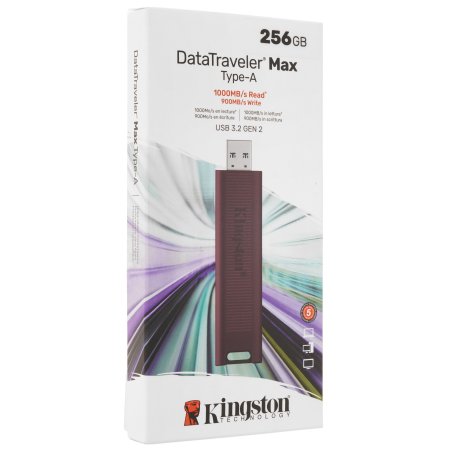 Флешка USB R/W Kingston USB 256Gb DataTraveler MaxA USB3.2 Gen 2 Type-A, бордовый DTMAXA/256Gb