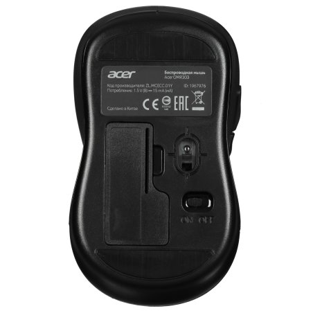 Мышь беспроводная Acer OMR303 черный, 1600 dpi, радиоканал, USB, кнопки - 6