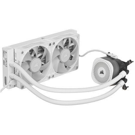 Система жидкостного охлаждения Corsair iCUE LINK TITAN 240 RX RGb (240мм, белый, RGb/ Fans: 2x120мм, 73.5CFM, 36dBA, 2100RPM/ S: 1851, 1700, AM5, AM4)