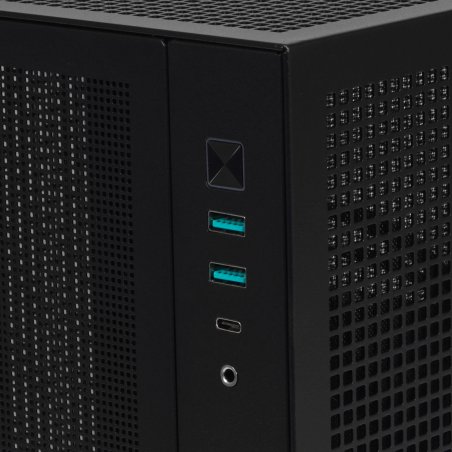 Компьютерный корпус Deepcool CH170 DIGITAL черный без БП mATX 1x120мм 1xUSB 2.0 1xUSB 3.0 audio bott PSU