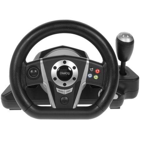 Игровой руль Dialog GW-135VR GranTourismo - эф.вибрации, 2 педали, рычаг ПП, PC USB