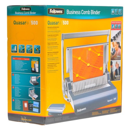Брошюровщик Fellowes QUASAR+ на пластиковую пружину, сшивает до 500 лст., перфорирует 22 лст., шт