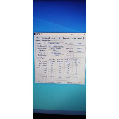 Оперативная память Patriot, DDR4, 8GB (1x8 GB), 2400 MHz, CL17, SO-DIMM