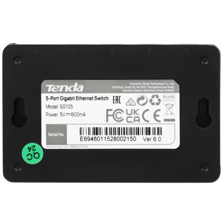 Коммутатор Tenda SG105 Гигабитный с 5 портами