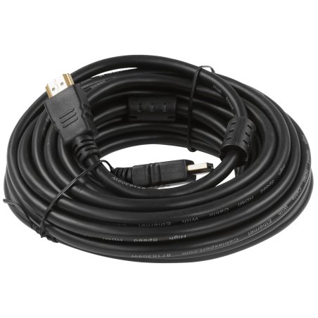 Кабель HDMI Cablexpert CCF2-HDMI4-7.5M, 19M/19M, v2.0, медь, позол.разъем, экран, 2 фер.кольца, 7.5м, черный, пакет
