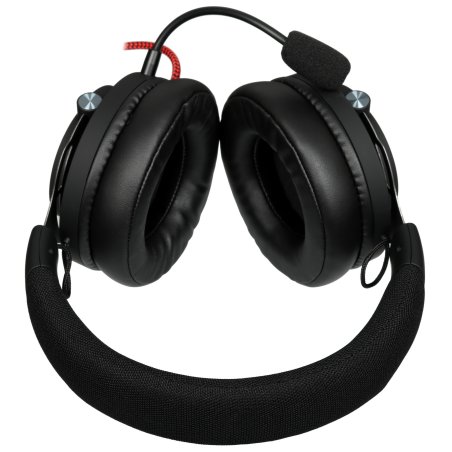 Гарнитура игровая Defender Aspis Pro, для компьютера и игровых консолей, накладные, черный/красный