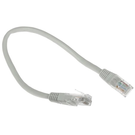 Патч-корд UTP, кат 5e, 0.25м с RJ45 серый