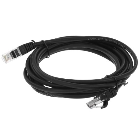 Патч-корд U/UTP Rexant CAT 5e, RJ45-RJ45, 26AWG, ZH нг(А)-HF, черный, 3м