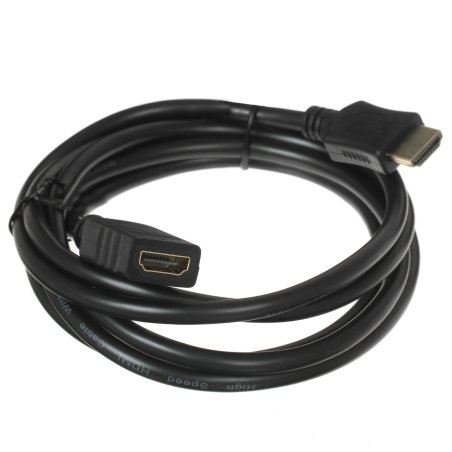 Кабель-удлинитель HDMI Cablexpert CC-HDMI4X-6, 19M/19F, v2.0, позол.разъемы, экран, 1.8м, черный, пакет
