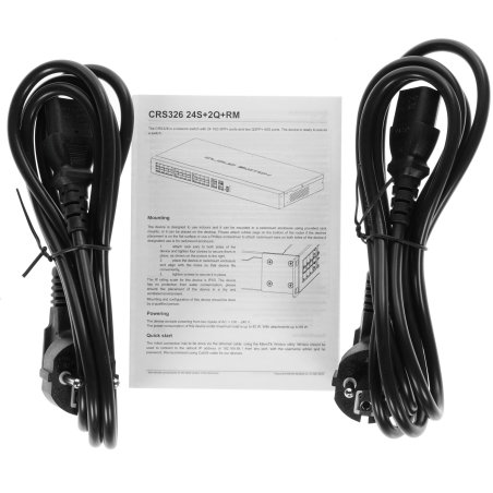 Коммутатор в стойку MikroTik CRS326-24S+2Q+RM, 24х SFP+, 2x QSFP+