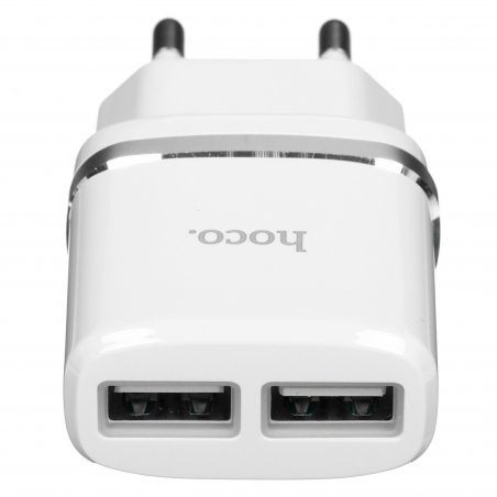 Сетевое зарядное устройство C12 Smart dual USB charger, белый