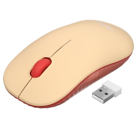 Мышь беспроводная Acer OMR205 бежевый/розовый, 1200 dpi, радиоканал, USB, кнопки - 3