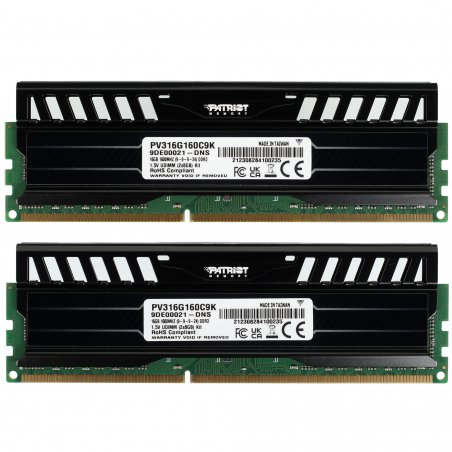 Оперативная память Patriot Viper 3, DDR3, 16GB (2x8 GB), 1600 MHz, CL9, DIMM, радиатор, черный